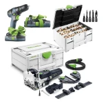FESTOOL FREZARKA DOMINO DF 500 RQ-Set Sieciowa Lamelownica 578541 i Asortyment łączników Bonus TXS 18