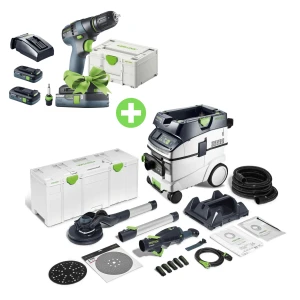 FESTOOL Szlifierka PLANEX LED LHS 2 225 EQI Odkurzacz CTM 36-Set 578425 Bonus TXS 18