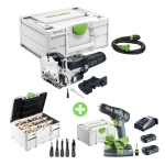FESTOOL FREZARKA DOMINO DF 500 RQ-Set Sieciowa Lamelownica 578541 i Asortyment łączników Bonus TXS 18