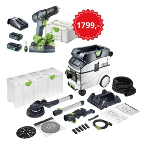 FESTOOL Szlifierka PLANEX LED LHS 2 225 EQI Odkurzacz CTM 36-Set 578425 Bonus TXS 18
