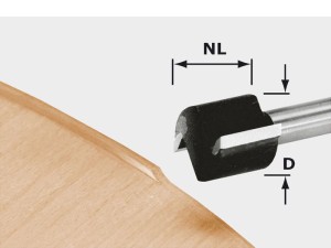 FREZ DO WYRÓWNYWANIA HW D 19/16 S8 OFK 700, trzpień 8 mm, DO frezarka OF 1010, OFK 700 , MFK 700, MFKC 700 FESTOOL 491666