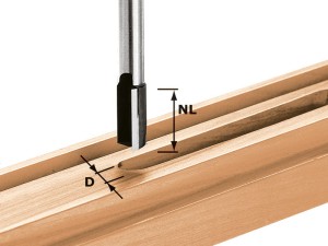 FESTOOL FREZ DO WPUSTÓW HW S12 D12/40 z ostrzem czołowym HW, trzpień 12 mm do OF 1400, OF 2000, OF 2200 FESTOOL 491087