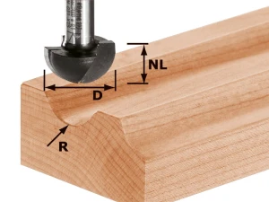 Frez do wgłębień półokrągłych HW S8 R12,7 OF 1010, OF 1400, OF 2200 FESTOOL 490987