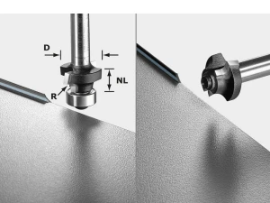 Frez do zaokrągleń S8 HW R2 D20-KL OFK do OF 1010, OFK 700, MFK 700 MFKC 700 FESTOOL 499798