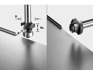 FREZ DO ZAOKRĄGLEŃ S8 HW R3 D22-KL OFK , trzpień 8 mm, do OF 1010, OF 1010 R, OFK 700, MFK 700, MFKC 700 FESTOOL 499797