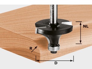 FREZ DO ZAOKRĄGLEŃ HW S8 D20,7/R4 KL - HW z łożyskiem kulkowym, trzpień 8 mm FESTOOL 491011